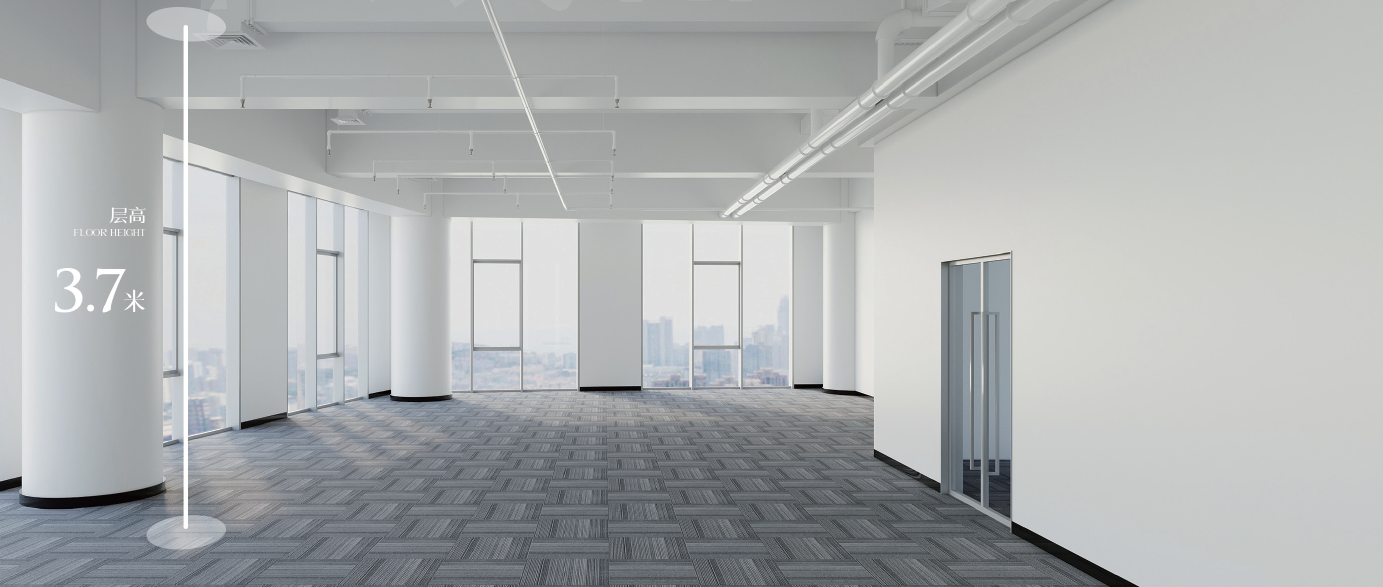 中国铁建广场外景，现代化高层建筑，玻璃幕墙设计，阳光照射下反射出明亮光线，周围绿化环绕